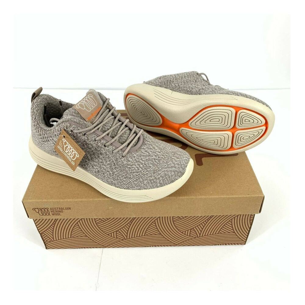 Woolloomooloo Women Shirley Sneakers Australian Merino Wool Size 35 US 5 Natural
